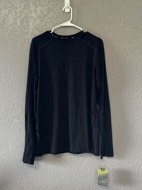 [164] tek gear Men's Black Long-Sleeve Athletic Tee